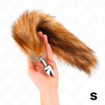 KINK - ANAL PLUG SIZE S 7 X 3 CM WITH SYNTHETIC TAIL 40 CM BROWN