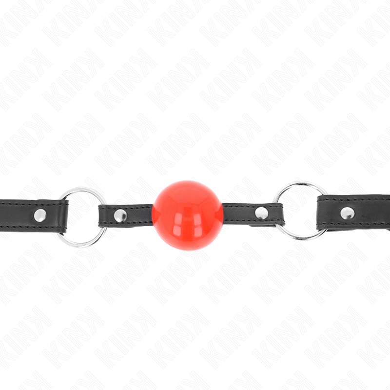 KINK - BALL 4 CM GAG WITH LOCK RED BALL BLACK STRAP 60 x 2 CM KINK - BALL 4 CM GAG WITH LOCK RED BALL BLACK STRAP 60 x 2 CM