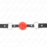 KINK - BALL 4 CM GAG WITH LOCK RED BALL BLACK STRAP 60 x 2 CM