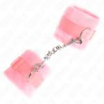 KINK - BEGINNER FUR HAND CUFFS PINK 30 X 7 CM