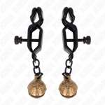 KINK - BELL JAW STYLE NIPPLE CLAMPS BLACK 7 CM