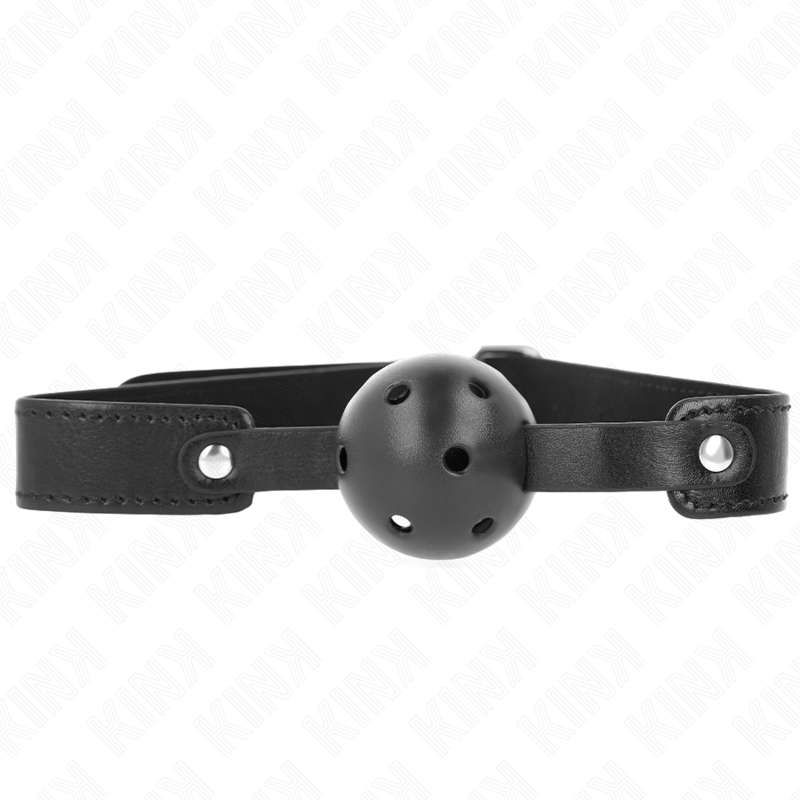 KINK - BLACK BREATHABLE BALL 4.5 CM GAG 65 x 2.5 CM KINK - BLACK BREATHABLE BALL 4.5 CM GAG 65 x 2.5 CM