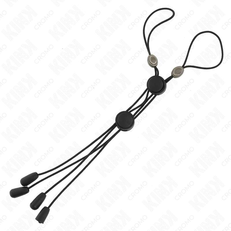 KINK - BLACK DETAIL NIPPLE CLAMPS WITH BLACK ELASTIC KINK - BLACK DETAIL NIPPLE CLAMPS WITH BLACK ELASTIC