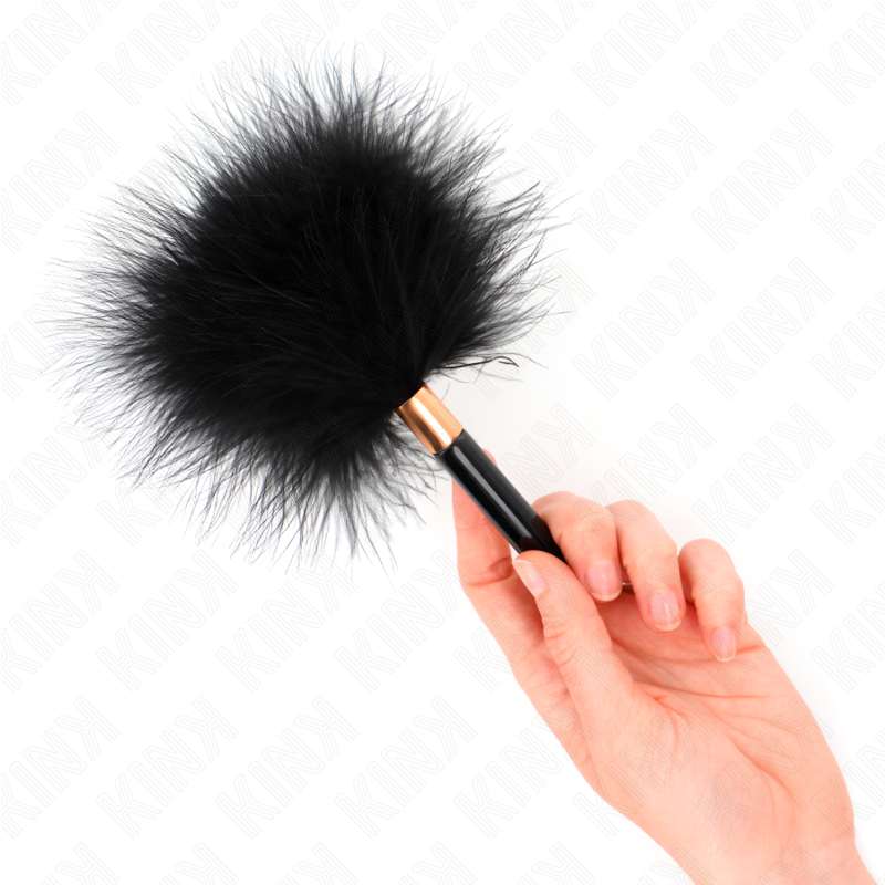 KINK - BLACK GOLD METAL TICKLE FEATHERS 18 CM KINK - BLACK GOLD METAL TICKLE FEATHERS 18 CM