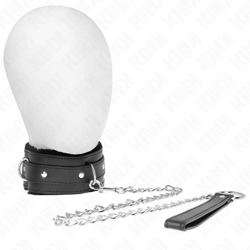 KINK - COLLAR WITH LEASH 65 CM WITH RESTRICTIONS BLACK 36-42 CM X 5.5 CM KINK - COLLAR WITH LEASH 65 CM WITH RESTRICTIONS BLACK 36-42 CM X 5.5 CM