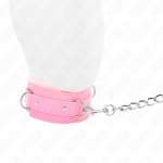 KINK - COLLAR WITH LEASH 65 CM WITH RESTRICTIONS PINK 36-42 CM X 5.5 CM