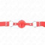 KINK - COMPLETE RED HOLLOW HARD BALL GAG 62 x 2 CM