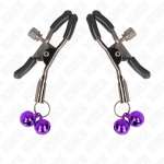 KINK - DOUBLE BELL NIPPLE CLAMP PURPLE 6 CM