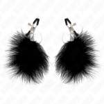 KINK - FEATHER NIPPLE CLAMP BLACK 7 CM