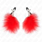 KINK - FEATHER NIPPLE CLAMP RED 7 CM