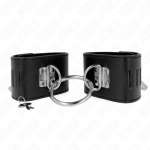 KINK - FIXED WRIST RESTRAINTS WITH RING AND PADLOCK CLOSURE BLACK ADJUSTABLE 16-23 CM X 5.5 CM