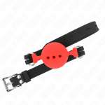 KINK - FULL SILICONE GAG 55 x 2 CM WITH 5 CM BALL SIZE L RED ADJUSTABLE 35-51 CM