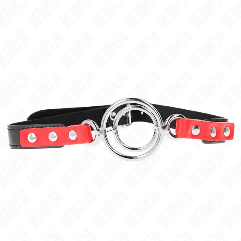 KINK - GAG WITH MULTIPLE O-RINGS 4 / 4.8 CM RED 38 X 56 CM KINK - GAG WITH MULTIPLE O-RINGS 4 / 4.8 CM RED 38 X 56 CM