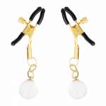 KINK - GLASS BEAD NIPPLE CLAMPS GOLD 6 CM