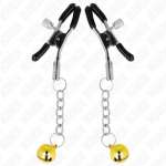 KINK - GOLD JINGLE BELL PENDANT NIPPLE CLAMPS 6 CM