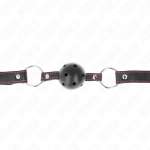 KINK - HOLLOW HARD BLACK BALL GAG MODEL 2 65 x 2.5 CM