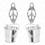 KINK - JAPANESE CLOVER NIPPLE CLAMPS WITH BUCKETS SILVER