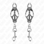 KINK - JAPANESE CLOVER NIPPLE CLAMPS WITH HOOKS SILVER