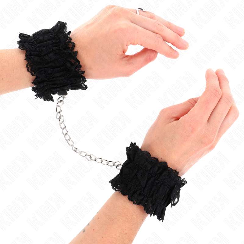 KINK - LACE ELASTIC WRIST RESTRAINTS NEGRO KINK - LACE ELASTIC WRIST RESTRAINTS NEGRO