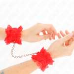 KINK - LACE ELASTIC WRIST RESTRAINTS RED