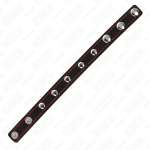KINK - LEATHER PENIS RING WITH PRESSURE CLOSURE RED LINING 21 X 1.5 CM