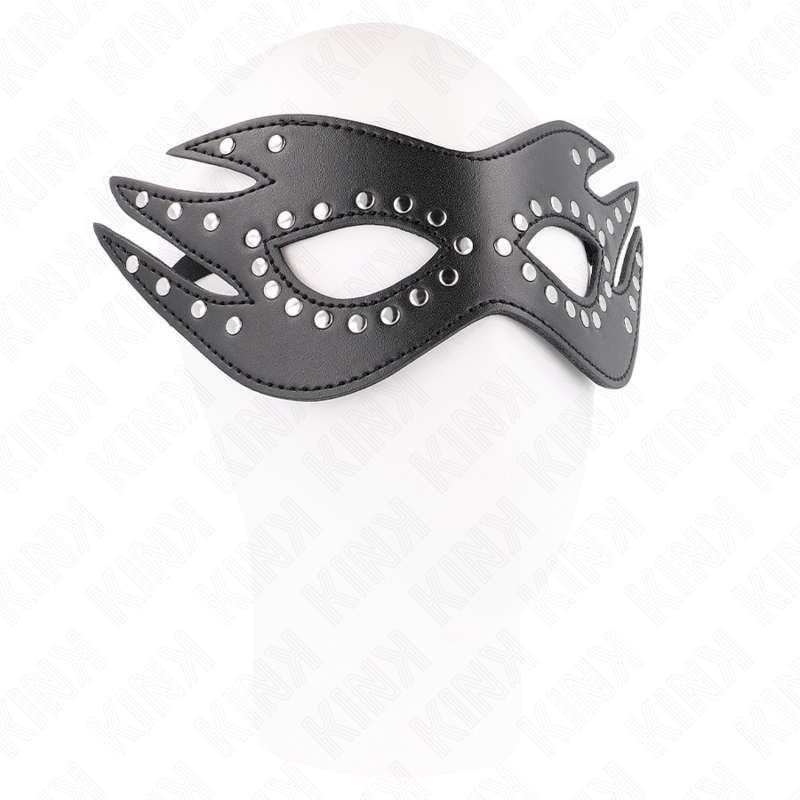 KINK - LEATHERETTE MASK WITH RIVETS MODEL 3 26 x 9.5 CM KINK - LEATHERETTE MASK WITH RIVETS MODEL 3 26 x 9.5 CM