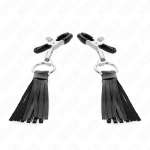 KINK - LEATHERETTE TASSEL NIPPLE CLAMPS 6 CM