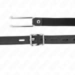 KINK - METAL HOOK GAG 11.5 CM WITH LEATHERETTE STRAP ADJUSTABLE 39-58 CM X 2 CM