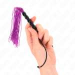 KINK - MINI SILICONE WHIP WITH 6 PURPLE BEADS 26 CM