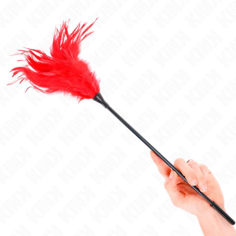 KINK - MULTIPLE RED TICKLE FEATHERS 45 CM KINK - MULTIPLE RED TICKLE FEATHERS 45 CM