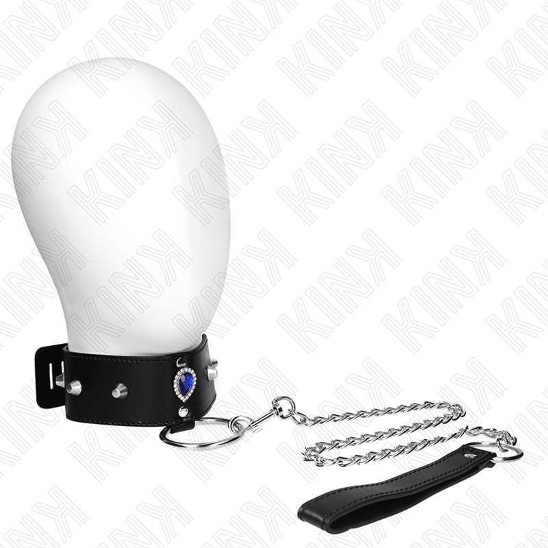 KINK - NECKLACE 65 CM WITH STRAP WITH BLUE DIAMONDS ADJUSTABLE 36-43 CM X 5 CM KINK - NECKLACE 65 CM WITH STRAP WITH BLUE DIAMONDS ADJUSTABLE 36-43 CM X 5 CM