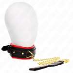 KINK - NECKLACE WITH SPONGE IMITATION LEATHER STRAP MODEL 2 ADJUSTABLE 37-54 CM X 3 CM