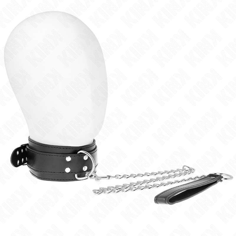 KINK - NECKLACE WITH STRAP 65 CM SILVER BUCKLES ADJUSTABLE 33-46 CM X 5.5 CM KINK - NECKLACE WITH STRAP 65 CM SILVER BUCKLES ADJUSTABLE 33-46 CM X 5.5 CM