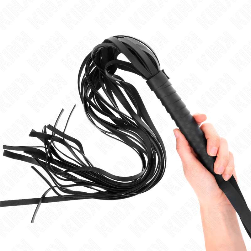KINK - NEGRO SHORT HANDLE LONG TAIL WHIP 70 CM KINK - NEGRO SHORT HANDLE LONG TAIL WHIP 70 CM