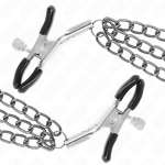 KINK - NIPPLE CLAMPS WITH 3 CHAINS BLACK 20/23/28 CM