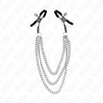 KINK - NIPPLE CLAMPS WITH 3 CHAINS SILVER 20/23/28 CM