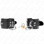 KINK - O-RING LOCKED WRIST RESTRAINTS BLACK ADJUSTABLE 20-28 CM X 5.5 CM