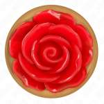 KINK - PINK GOLD ANAL PLUG WITH RED ROSE L