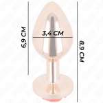KINK - PINK GOLD ANAL PLUG WITH RED ROSE M