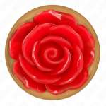 KINK - PINK GOLD ANAL PLUG WITH RED ROSE S
