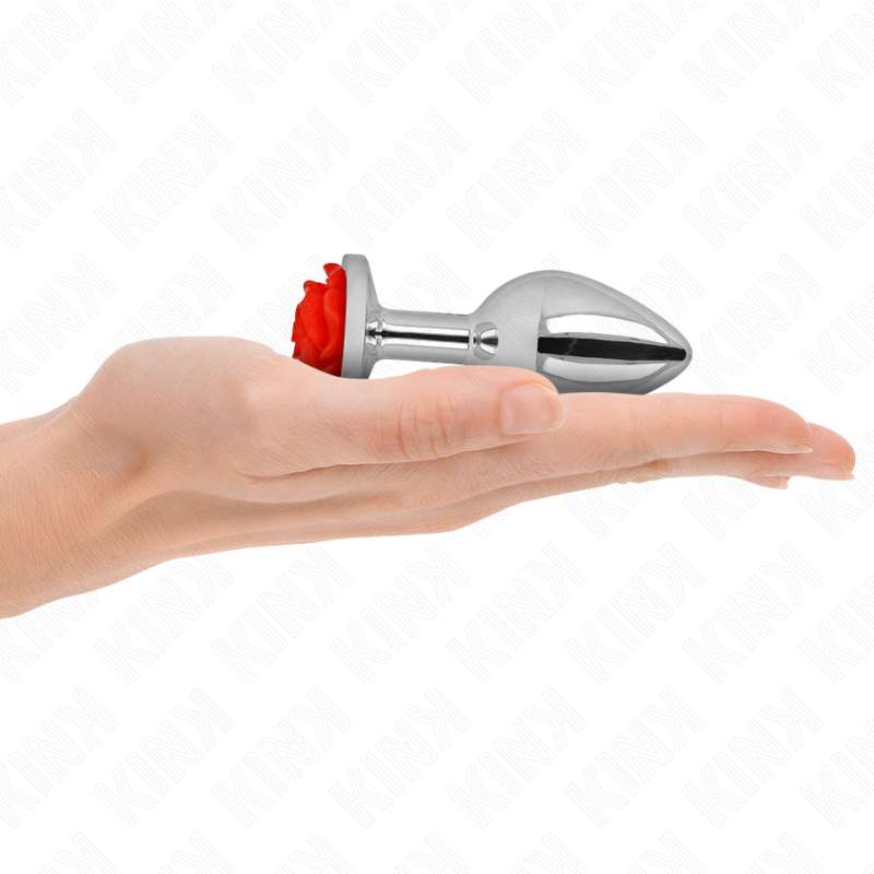 KINK - PLUG ANAL ROSE RED SIZE M KINK - PLUG ANAL ROSE RED SIZE M