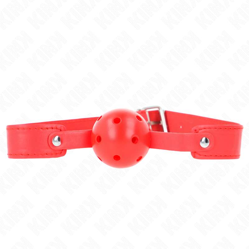 KINK - RED BREATHABLE BALL 4.5 CM GAG 65 x 2.5 CM KINK - RED BREATHABLE BALL 4.5 CM GAG 65 x 2.5 CM
