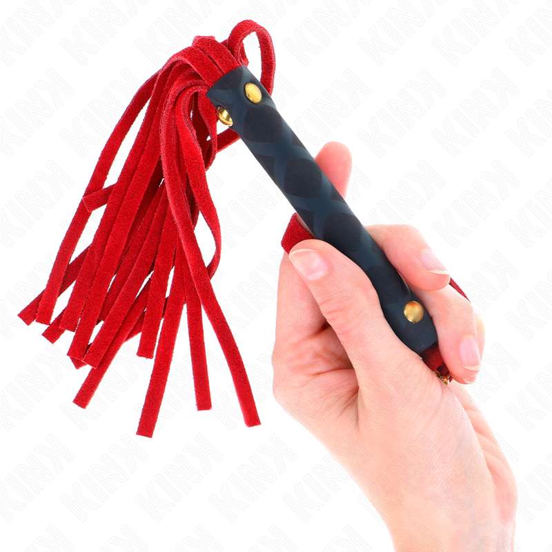 KINK - RED SUEDE MINI WHIP 30 CM KINK - RED SUEDE MINI WHIP 30 CM