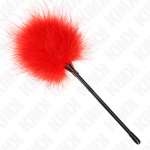 KINK - RED TICKLE FEATHERS USED FOR THE BONDAGE KIT 27 CM
