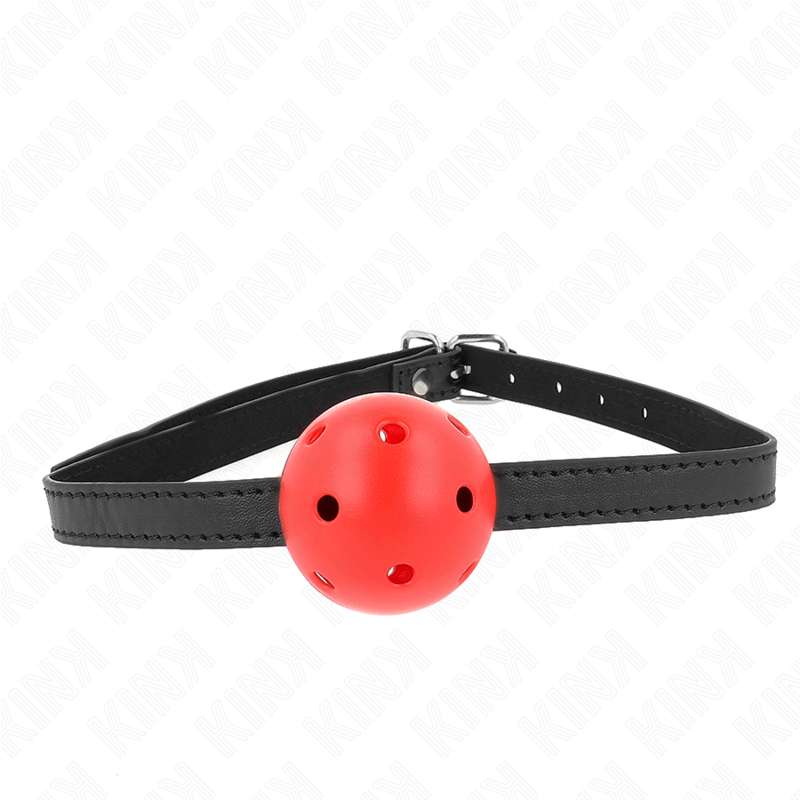 KINK - SIMPLICITY RED BREATHABLE 4.5 CM BALL GAG 62 x 1.5 CM KINK - SIMPLICITY RED BREATHABLE 4.5 CM BALL GAG 62 x 1.5 CM