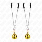 KINK - THIN BELL NIPPLE CLAMPS GOLD 7 CM