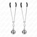 KINK - THIN BELL NIPPLE CLAMPS SILVER 7 CM