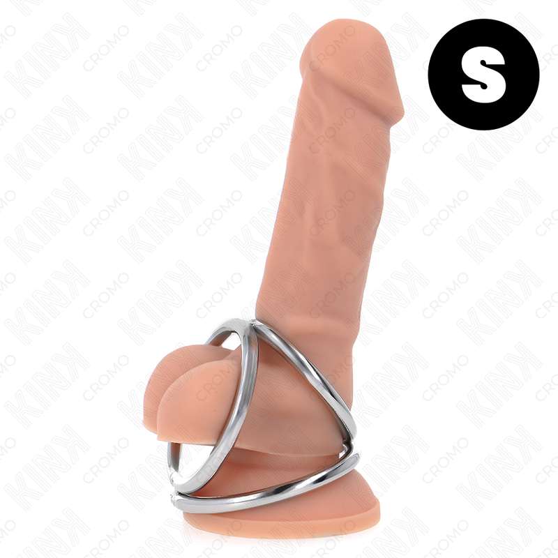 KINK - TRIPLE CHROME METAL PENIS RING 3.2 CM TO 4.5 CM KINK - TRIPLE CHROME METAL PENIS RING 3.2 CM TO 4.5 CM