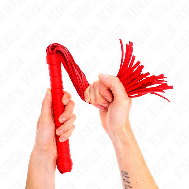 KINK - WHIP WITH RED TEXTURED HANDLE 48.5 CM KINK - WHIP WITH RED TEXTURED HANDLE 48.5 CM