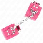 KINK - WRIST RESTRAINTS RASPBERRY ROSE WITH RASPBERRY ROSE LINING ADJUSTABLE 20-28 CM X 5.5 CM